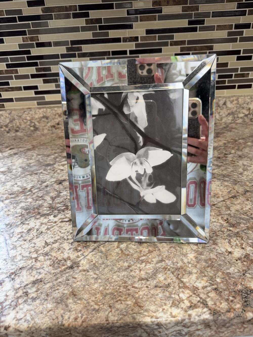 Roman Beveled Mirrored Picture Frame